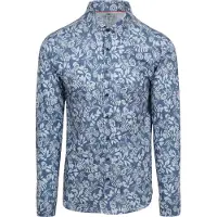 Desoto Overhemd Denim Bloem Blauw