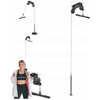 Marbo-sport Sport - Lat Pulldown plafondtrek - MH-W105 2.0 - Fitness kabelsysteem - Cable Pulley voor rug en armen - Thuisgym en Home Gym en krachttraining - Max. 120 kg - Rood-zwart