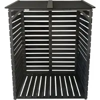 Lendo Online Brandhoutschuur 118x59x158 cm Grijs Vurenhout
