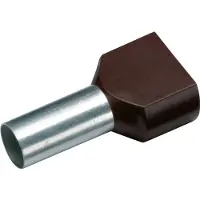 Cimco 187707 Dubbele adereindhulzen 1.5 mm² Deels geïsoleerd Zwart 100 stuk(s)