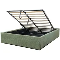 CALICOSY - Opbergbed 140x190 cm bekleed met fluweel - ROMY