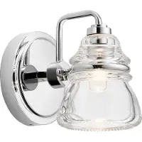 Kichler LED Badkamerarmatuur Talland | 3W 3000K 300Lm 830 | IP44 | Dimbaar | Polished Chrome