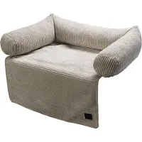 Designed By Lotte Bankkussen Ribbed - Hondenkussen - Licht Grijs - 70x50 cm