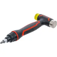Bgs Hamer met verwisselbare kop met ratel voor bits, omschakelbaar 3-in-1
