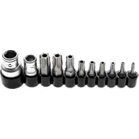 Bgs Bitset Aandrijving zeskantkop 6,3 mm (1/4") / 10 mm (3/8") T-profiel (voor Torx) met gat ... (6,3 mm (1/4"), 10 mm (3/8"), 12,5 mm (1/2"))