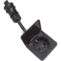 VETUS Schuko Recessed Power Outlet Zwart
