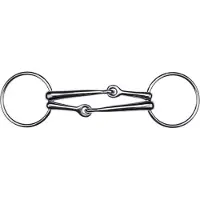 Ekkia Roestvrij Staal Dubbel Gebroken Trensbit Zilver 12.5 cm