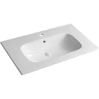 Hak Piedra Keramische meubelwastafel 81x46,5cm, wit