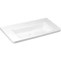 Sapho City Keramische wastafel 100x45cm, wit