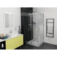 Gelco Dragon Douchedeur voor hoekinstap 100cm, helder glas
