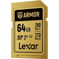 Lexar SDXC Pro Gold Series ARMOR UHS-II 64GB V60