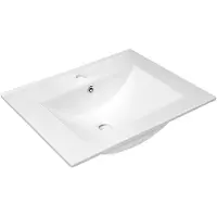 Sapho Slim Keramische meubelwastafel 60x46,5cm, wit