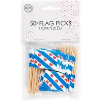 Globos Nordic vlaggenstokken, Friesland, verpakking met 50 stuks