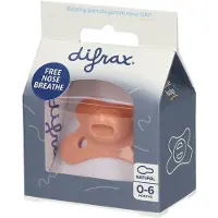 Difrax Fopspeen Natural Peachy 0-6 Maanden 1 St Speen