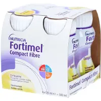Fortimel Compact Fiber 2.4kcal | Vanillesmaak | Voedingssupplement Ondervoeding 4x125 ml Flesjes