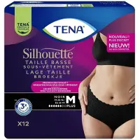 Tena Silhouette Plus Noir Lage Taille M 12 St Incontinentieslip
