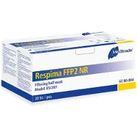 Meditrade Respima FFP2 Mondmaskers 20 stuks – Wit – CE2797 – EN149 – ≥94% Filtratie – Individueel verpakt – KN95 equivalent
