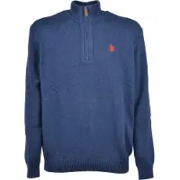 U.S. POLO ASSN. Classic Fit Half-Zip Sweater donkerblauw, Effen