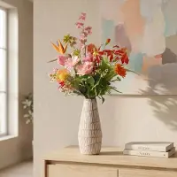 Maxifleur Kunstplanten Handgebonden Kunstboeket Fleur Paris - Oranje/Roze