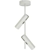Sigma Plafondspot Leda 2, taupe, 2-lamps, staal, GU10, hoogte 55 cm dimbaar, crème / amber, Woon-/ Eetkamer, metaal, Modern, buitenspot