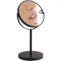 Gedy Anna staande make-upspiegel, dia. 163 mm, dubbelzijdig, zwart mat