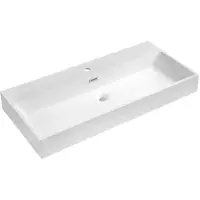 Hak Aquatic wastafel, gegoten marmer, 100x46cm, wit