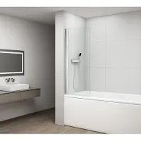 Polysan Rota draaibaar badscherm 750mm, helder glas