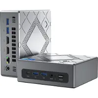 NiPoGi Mini PC met Intel Core i5-12450H processor (tot 4,40 GHz), 16 GB (8 GB*2) DDR4 RAM, 512 GB SSD. Mini PC met WiFi 6, Intel UHD Graphics (1200 MHz), Bluetooth 5.2 en 2x HDMI-poorten