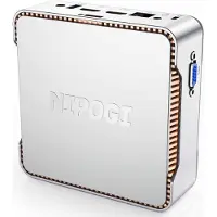 NiPoGi Mini-pc (tot 3,6 GHz), 8 GB DDR4-geheugen, 256 GB M.2 SSD, WiFi 6/Bluetooth 5.2/Gigabit Ethernet/2x HDMI/4K UHD. Desktop-pc geschikt voor kantoor/school, met ondersteuning voor drie beeldschermen
