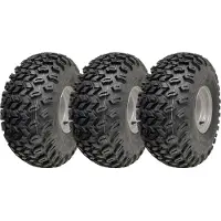 Parnells 22x11.00-8 Utility ATV Banden P334 Wielen 4ply 4 Inch PCD Stalen Velgen (Set van 3)