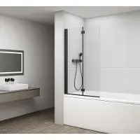 Polysan Badwand draaibaar rota 90 cm zwart