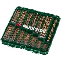 Parkside Combi borenset 130 delig - Hoogwaardig allround set met een lange levensduur - In een praktische doos - 36x HSS metaalboortjes - 32x steenboortjes - 32x houtboortjes