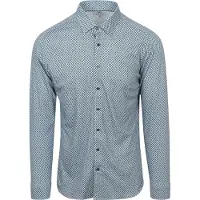 Desoto Slim Fit Jersey overhemd groen, Bloemen