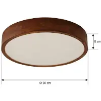 LINDBY Plafondlamp , Tanju, dimbare, Hout, Woonkamer, Hout