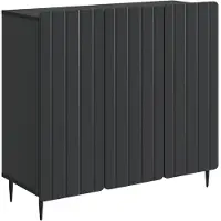 vidaXL Dressoir Zwart 89 x 34,5 x 82 cm Bewerkt hout