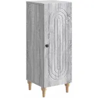 vidaXL Dressoir Grijs sonoma 33 x 34,5 x 90 cm Bewerkt hout