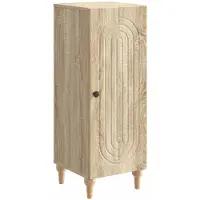 vidaXL Dressoir Sonoma Eiken 33 x 34,5 x 90 cm Bewerkt hout