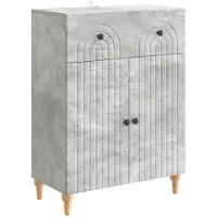 Syfax Dressoir met lade Betongrijs 66 x 34,5 x 90 cm Bewerkt hout