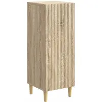 vidaXL Dressoir Sonoma Eiken 33 x 34,5 x 90 cm Bewerkt hout