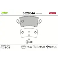 Valeo 302034A Remblokken