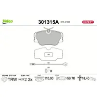 Valeo 301315A Remblokken