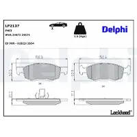 Delphi Remblokset LP2137, voor