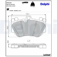 Delphi Remblokset LP2116, voor