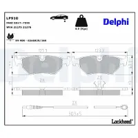 Delphi Remblokset LP910, achter