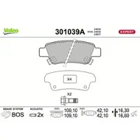 Valeo 301039A Remblokken