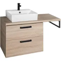 A&n&a aqualine Vega Badkamermeubelset, breedte 104cm, platina eiken