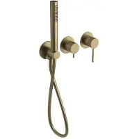 Sapho Ultrasan Inbouwmengkraan voor douche/bad inclusief handdouche, 2-weg, mat goud