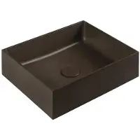 Sapho Formigo opzetwastafel beton, 47,5x36,5cm, donkerbruin