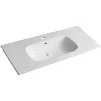 Sapho Piedra Keramische wastafelmeubel wastafel 101x46,5cm, wit