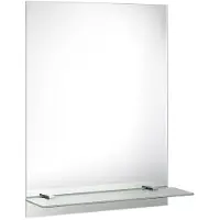 Aqualine Spiegel met gaten voor plank 60x80cm, inclusief hangers